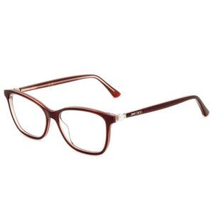 NEW JIMMY CHOO EYEGLASSES BURGUNDY WOMEN EYEWEAR JIMMY CHOO JC377 0MWU 00